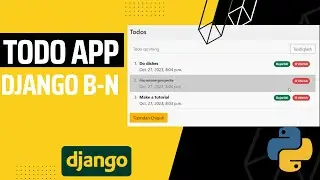 Django Freymvorki bilan Todo app yasab ko'ramiz - Abdurasulov Codes.