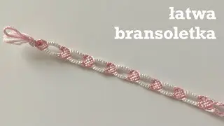 Bransoletka przyjaźni z muliny wzór serduszek |Heart chain bracelet |jak zrobić bransoletkę z muliny