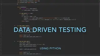 Python Data Driven Testing