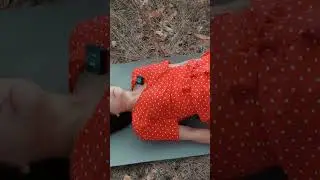 Evelina's yoga and stretching in the forest 