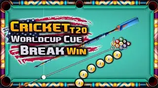 8 Ball Break USA World Cup T20 Cricket Cue 🏏 9 Ball Pool Trick Shots Golden Break