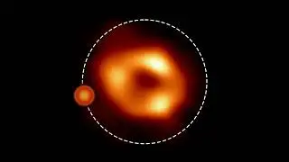 Sagittarius A* and animation of the hot spot around it