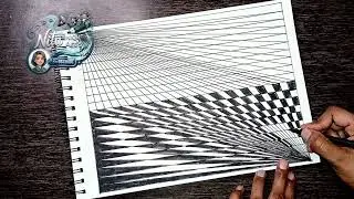 3D Line Illusion Step By Step Drawing | Easy Drawing Doodle Art 
