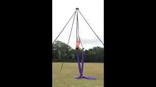 Aerial Silks | Straddle Back into Split | Split Roll Up | Dayna Timmons