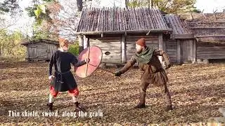 Thin and thick shield against sword