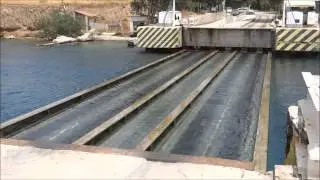OurTour marvel at the submersible bridge on the Corinth canal, Greece
