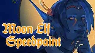 🌙 ❇️ Moon Elf | D&D Speedpaint
