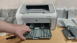 Установка и снятие нижнего лотка HP LaserJet P1005 P1006 P1007 P1008 P1102 P1106 P1108 P1607 P1109