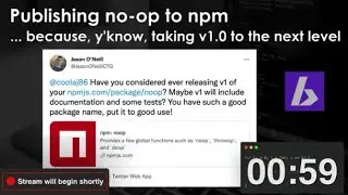 Publishing no-op to npm - taking v1.0 to the next level