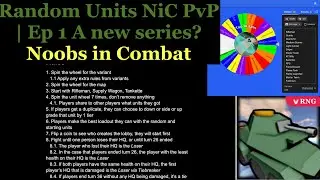 Random Units NiC PvP | Ep 1 A new series? [Noobs in Combat]