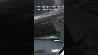 Airbus A320 departure with overcast weather #shorts