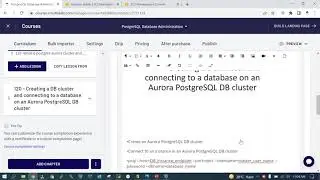 Creating a DB cluster and connecting to a database on an Aurora PostgreSQL DB cluster#postgresql