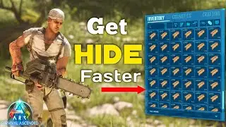 How to Get Hide Faster in ARK Survival Ascended || Best Way to Farm Hide in Ark