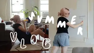 Reading at the park and painting my flat. Brooklyn Summer Vlog.