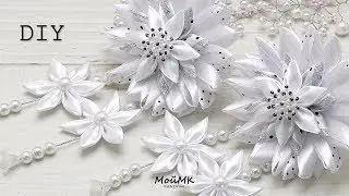 НАРЯДНЫЕ БАНТЫ В ШКОЛУ ИЗ АТЛАСНОЙ ЛЕНТЫ  🎀 МАСТЕР-КЛАСС МОЙМК