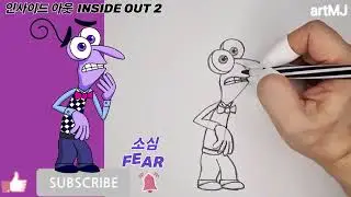 How To Draw Fear From Inside Out #drawing #inside_out_2 #how_to_draw #Fear #Disney
