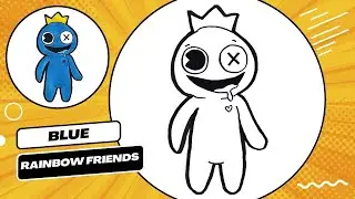 Comó dibujar a Blue Rainbow friends | Blue kawaii | Paso a paso