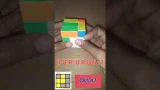 OLL#7 . 7th algorithm of orientation of last layer. Rubik's cube shorts. 
