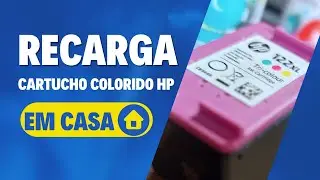 🔸 Recarga de cartucho colorido HP ⁞ em casa ( PT - BR )