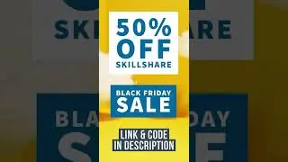 Such a big discount for Skillshare! 50%Off + 1 month free! Click Link in my Bio + Add Code: BFCM2023