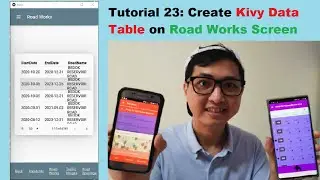 Kivy Mobile App #23 | Create Kivy Data Table to show Road Works