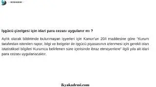 İşkur Aylık Çizelgesi Nedir ?Ne Zaman Verilir?