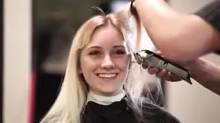 girl headshave her hair
