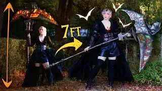 I made a GIANT Halloween scythe 🌙🦇