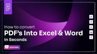 How to convert PDF's into Excel & Word with Free AI