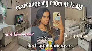 rearranging my room at 12 am || 2024 PINTEREST GIRL ROOM RESET 🎀