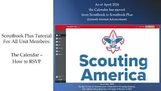 Scoutbook Plus Tutorial for All Unit Members: The Calendar - How to RSVP