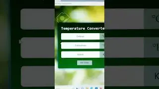 Temperature Converter code using HTML & CSS 
