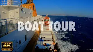 Walking Inside a Blue Star Ferries Boat in 4K