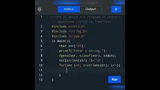 How to write a c Program to convert uppercase string to lowercase string.