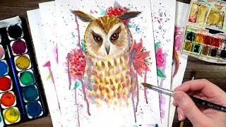 I Challenged Myself to Paint Abstract Watercolor Birds