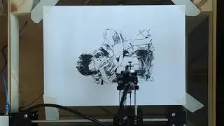 Cpt  LEVI, shingeki no kyojin - drawing with a pen-plotter