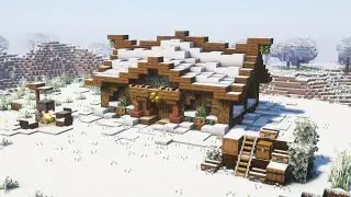 How to Build a Cozy Winter Cabin | Minecraft Tutorial