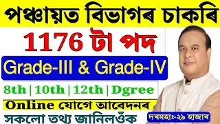 পঞ্চায়ত বিভাগৰ চাকৰি || Pnrd new vacancy 2024 || Job in Assam || Assam jobs 2024 ||Assam Career