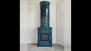 Изразцовый камин с астрами