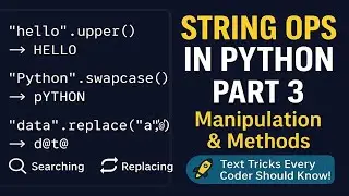 Python Strings Part 3: Master Text Manipulation, Search, and Replace in Under 15 Minutes! 🔍