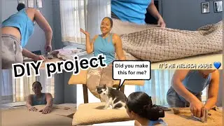 DIY with me | Makeshift Window Seat ⁉️ It’s Me Melissa Marie 💙