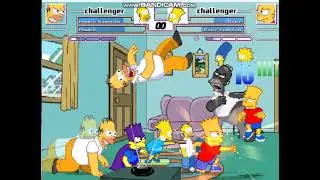 M.U.G.E.N. Team Homer vs Team Bart