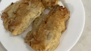 Минтай в луковом кляре.Очень сочный и вкусный.