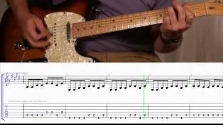 How to Play the Electric Guitar Rhythm for Crazy Arms by BR549 on Guitar with TAB
