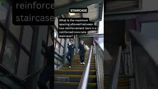 What is the maximum spacing required b/w 2  bars in a RCC staircase?#shorts #civilengineering #cons