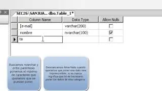 Tutorial para crear tablas y backup en Microsoft SQL Management 2008)