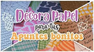 Decora papel para tus apuntes bonitos/15 ideas