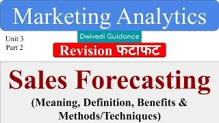 Sales Forecasting methods,Marketing Analytics, simple moving average, exponential smoothing method