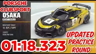 [Touchdrive] Asphalt 9 | PORSCHE 718 CAYMAN GT4 CLUBSPORT | Grand Prix | Practice Round | 01:18.323