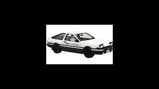 Initial D Takumi Fujiwara AE86 Trueno Project D Version with Figure 